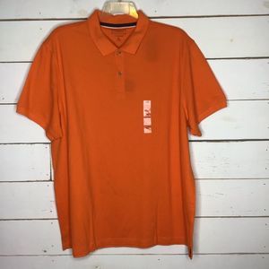 New Clubroom Pique Polo Shirt Stretch Performance Exotic Orange Men's XXL